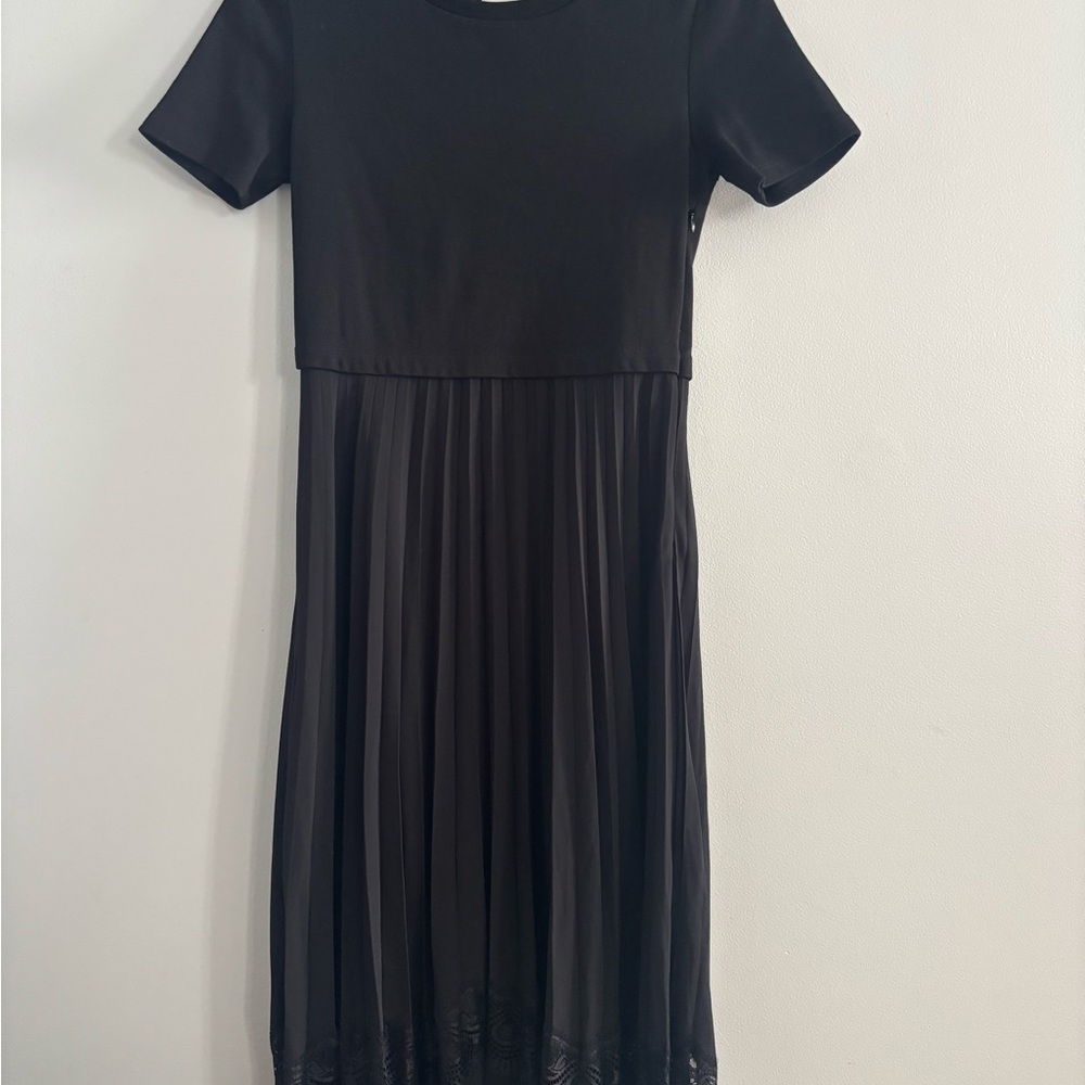 Elegant Black Short Sleeve Dress
